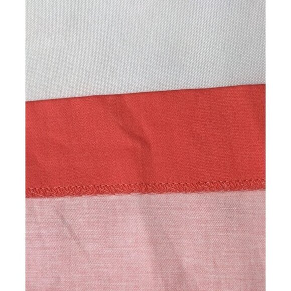 NWT NINE WEST 98% Cotton Coral Tan Belted Sheath Dress Sz 8 Sleeveless Tie Dye - Picture 9 of 11